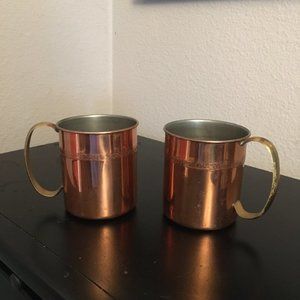 Vintage set of 2 copper mugs moscow mule
